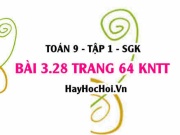 Bài 3.28 Toán 9 tập 1 SGK Kết nối tri thức